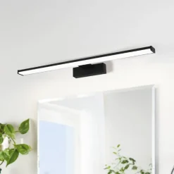 LED-væglampe Pandella 1, længde 60 cm, sort, aluminium