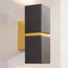 LED-væglampe Passa med to lyskilder, sort-gylden
