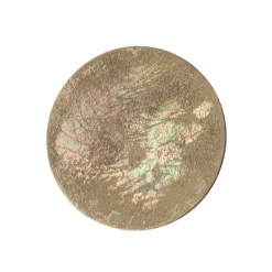 LED-væglampe Ring S, Ø 15 cm, krydsfiner, guldfarvet