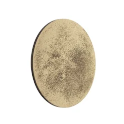 LED-væglampe Ring S, Ø 15 cm, krydsfiner, guldfarvet