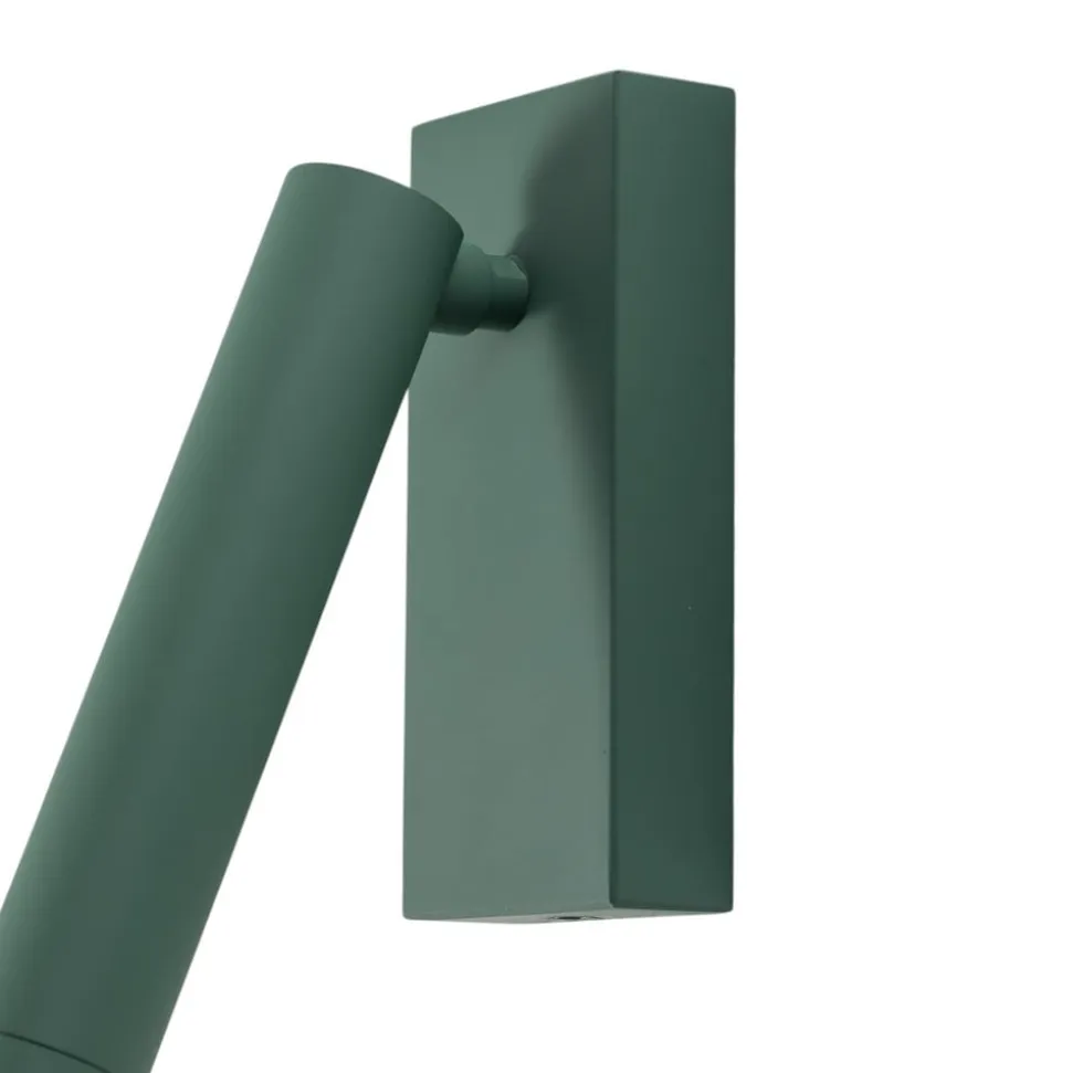LED-væglampe Rulo, grøn, stål, 3000 K