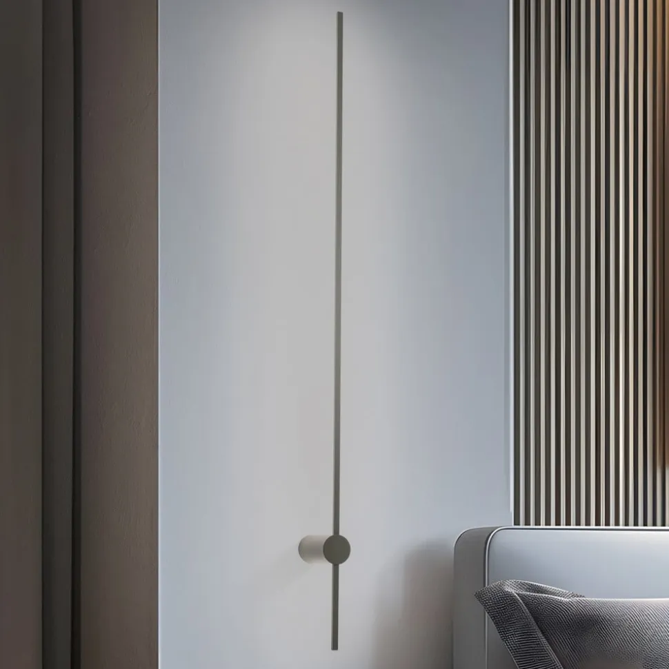 LED-væglampe SABER, olivengrøn, højde 120 cm, metal 4.000 K