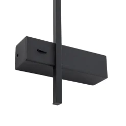 LED-væglampe Vision, højde 30 cm, metal, sort, 3.000 K