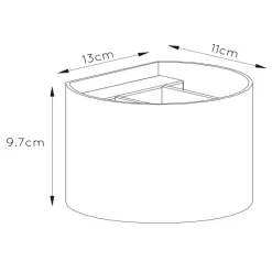 LED-væglampe Xio, rund, antik messing