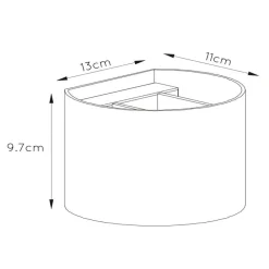LED-væglampe Xio, rund, guld mat