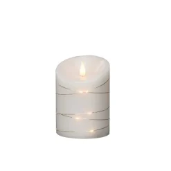 LED-vokslys hvid Lysfarve varm hvid 14 cm