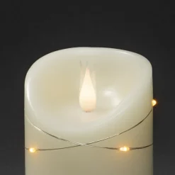 LED-vokslys hvid Lysfarve varm hvid 14 cm