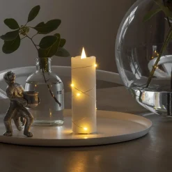 LED-vokslys hvid Lysfarve varm hvid 12,7 cm