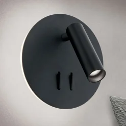 Lenny LED-væglampe med 2 lyskilder, sort