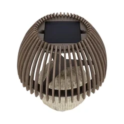 Les Jardins LED-bordlampe Alba, grå/beige, højde 41 cm