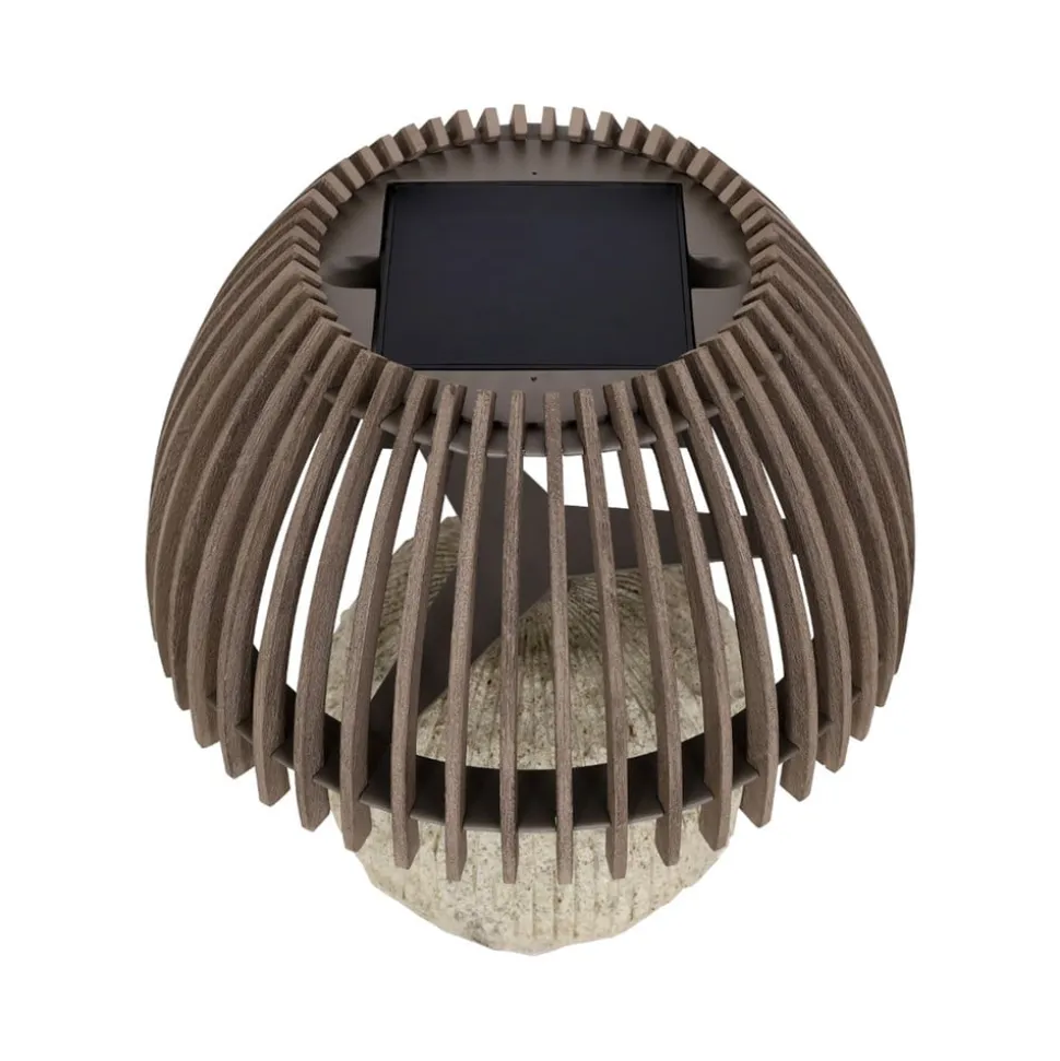 Les Jardins LED-bordlampe Alba, grå/beige, højde 41 cm