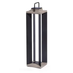 Les Jardins LED-solcellelanterne Teckalu, grå/sort, 60 cm