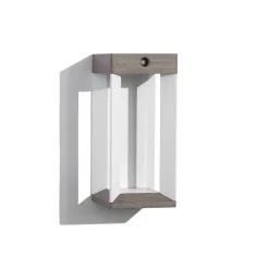 Les Jardins LED-solcellelampe Teckalu, grå/hvid, 33 cm