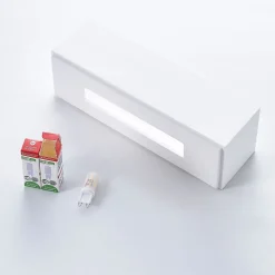 Lidby væglampe Benno, 29 cm, gips, hvid, kantet, G9