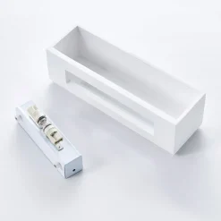 Lidby væglampe Benno, 29 cm, gips, hvid, kantet, G9