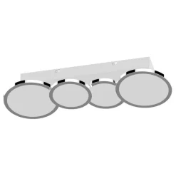 Lightme Aqua LED-loftlampe, 4 lyskilder med CCT