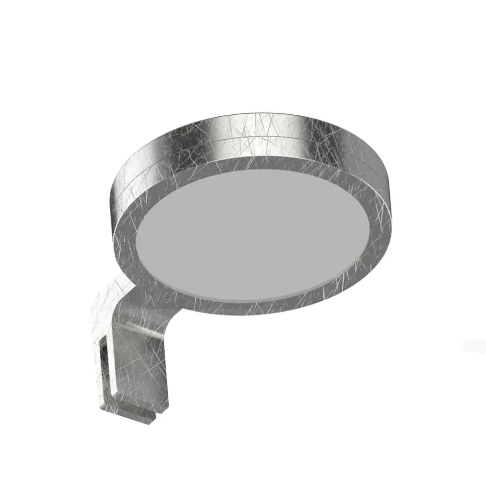 Lightme Aqua On-Top LED-spejllampe, bladsølv