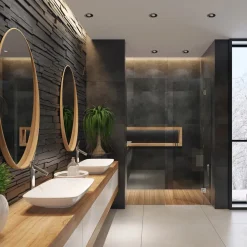 LIGHTME Aqua Plano LED indbygningslampe IP44, sort