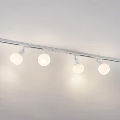 Lindby 1 lyskilde skinnesystem Linaro, E14, 4 lyskilder, hvid