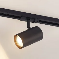 Lindby 1 lyskilde skinnesystem Linaro, GU10, 3 lyskilder, sort
