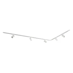 Lindby 1 lyskilde skinnesystem Linaro, GU10, 5 lyskilder, hvid