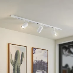 Lindby 1 lyskilde skinnesystem Linaro, GU10, 3 lyskilder, hvid