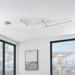 Lindby Acia LED-loftlampe, nikkel