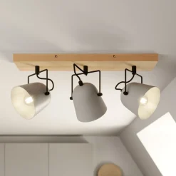 Lindby Adalin loftlampe, 3 lyskilder, grå