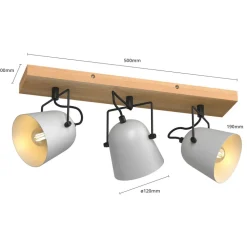 Lindby Adalin loftlampe, 3 lyskilder, grå