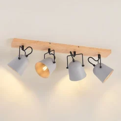 Lindby Adalin loftlampe, 4 lyskilder, grå