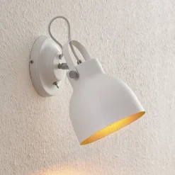 Lindby Adirta metalvæglampe i hvid