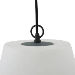 Lindby Alaida udendørs hængelampe, kegleform, hvid