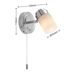 Lindby Alimari væglampe, krom