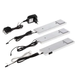 Lindby Amaryll LED-underskabsbelysning, 3 stk sølv