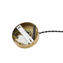 Lindby Annegret hængelampe, Ø 18 cm, keramik, hvid/messing