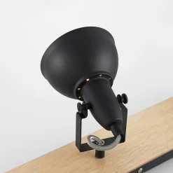 Lindby Aylis loftlampe, 4 lyskilder, 82 cm, sort, træ, E14