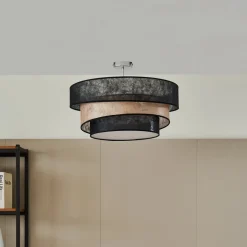 Lindby Ayvira loftlampe, sort, guld