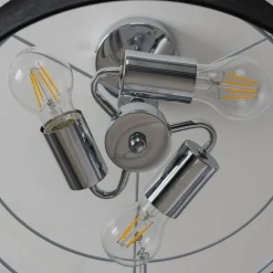 Lindby Ayvira loftlampe, sort, guld