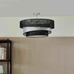 Lindby Ayvira loftlampe, sort, sølv