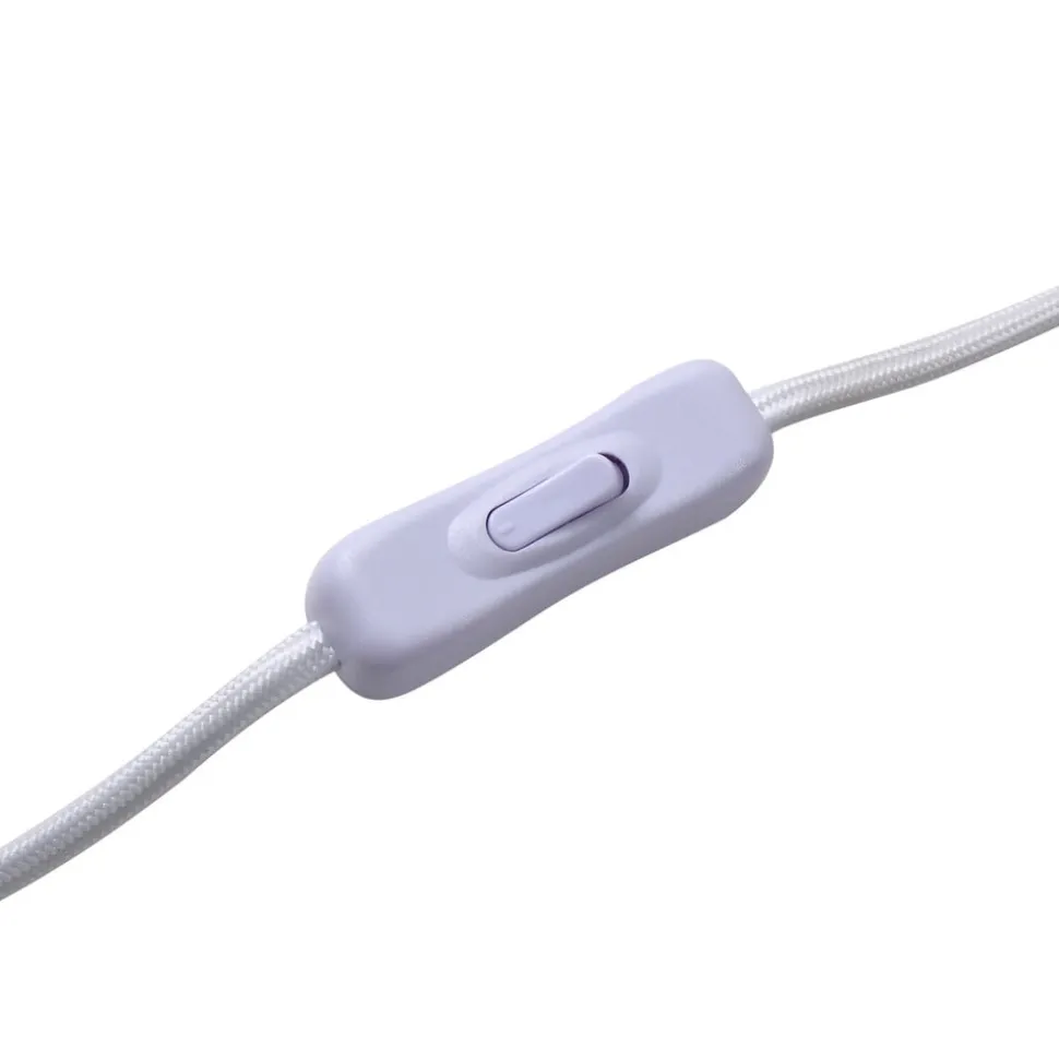 Lindby bordlampe Aelith, Ø 30 cm, hvid, keramik, E27