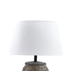 Lindby bordlampe Aelith, Ø 30 cm, grå, keramik, E27