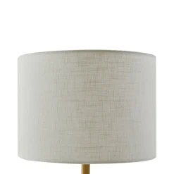 Lindby bordlampe alabast, hvid/guld, Ø 30 cm, marmor, E27