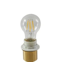 Lindby bordlampe alabast, hvid/guld, Ø 30 cm, marmor, E27