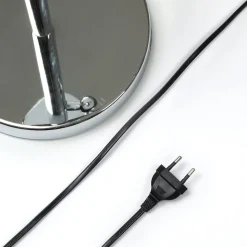 Lindby bordlampe Benjiro, hvid, tekstil, læselampe, 52 cm