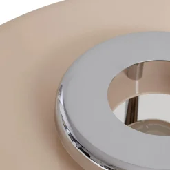 Lindby bordlampe Branford, retro, beige, metal/travertin