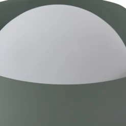 Lindby bordlampe Fiora, grøn, glas, metal, Ø 20 cm
