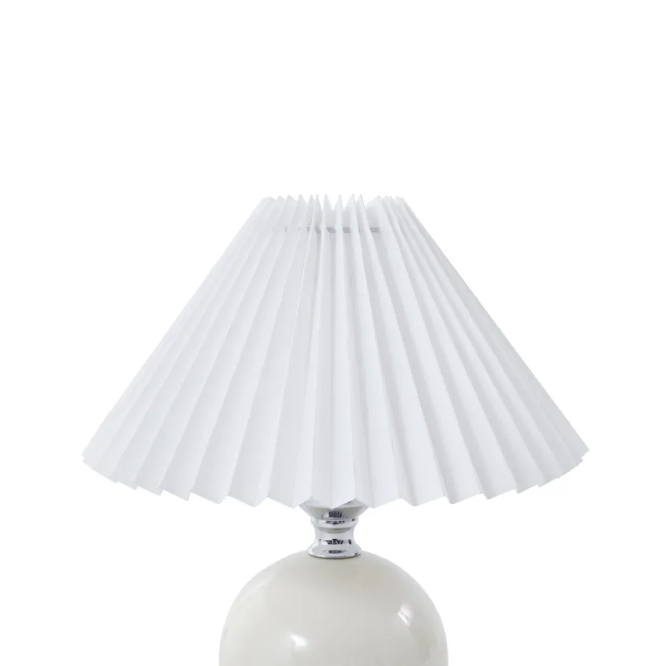 Lindby bordlampe Kerimi, keramik, cremefarvet