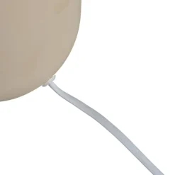 Lindby bordlampe Lennes, beige, glas, Ø 20 cm