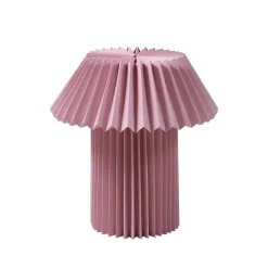 Lindby bordlampe Magali, pink, papir, Ø 34 cm, E14