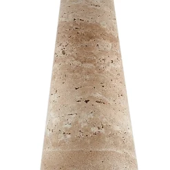 Lindby bordlampe Magritt, beige, metal, sten, 41 cm